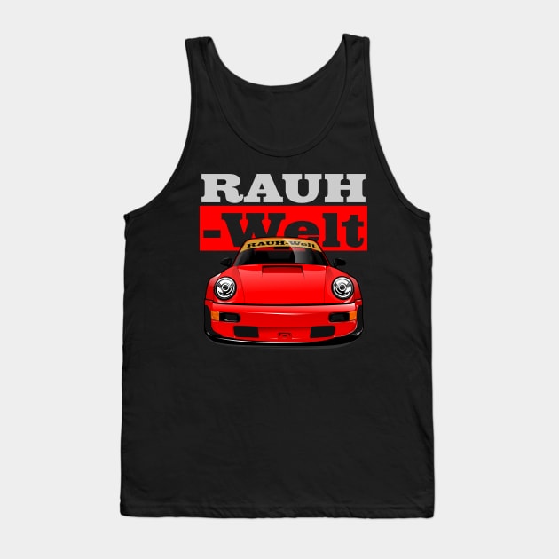 Rauh Welt Begriff Red Tank Top by aredie19